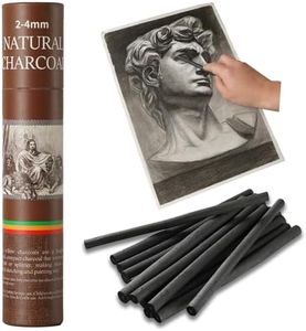 Trzzyan 25 PCS Willow Charcoal Sticks, Ideal for Artists, Beginners, Students, Perfect for Sketching, Drawing, Shading, and Fine Art, 5.7 Inches Long, 2-4,4-5,5-7,7-9 (2-4)