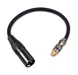 Devinal XLR to RCA Female Adapter, RCA to XLR Male Short Cable Converter, Gender Changer Audio Connector Coupler for Mixer Recorder amplifiers etc.