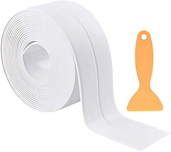YANKUIRUI Caulk Strip Sealant Tape Waterproof Self Adhesive 1.5" x 10.5ft(38mm X 3.2M) for Decorating Kitchen, Bathroom, Bathtub, Toilet, Wall, Floor White