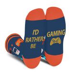 Gaming Gamer Socks for Men Women Teen Boys - I’d Rather Be Gaming Socks Fathers Day Novelty Gifts for Dad Husband Fun Socks -Game Lovers Valentines Crazy Gifts Stocking Fillers