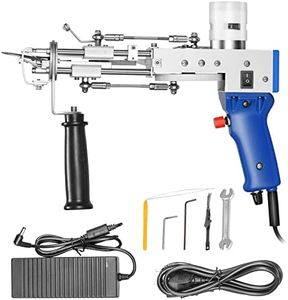 Kotsy Pistola Tufting Cut Pile,7-21 mm Tufting Gun Máquina de Tejer de Pila Cortada 5-40 Puntadas/seg, Máquina de Tejer Alfombras para Tejer Alfombra Tufting Pistola