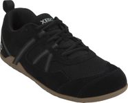 Xero Shoes Men’s Prio Suede Barefoot Athletic Sneaker, Black/Gum, 10