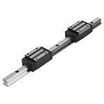 Linear Motion Rail Kit, HGR20 300 X 20mm Bearing Steel Linear Guide Rail + 2Pcs Carriages Bearing Slider Block for Electric Equipment