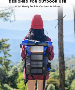 A ADDTOP Solar Charger Power Bank 25000mAh – 4-Panel Fast Charging, Orange