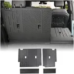 Mabett Rear Seat Back Cover Backrest Protector for Ford Bronco Accessories 2021 2022 2023 with Velcro Split Dog Seat Liner fit Bronco 4-Door (4 Pieces-with Folding Lip)