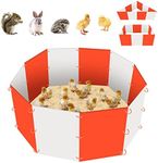 UCINNOVATE Brooder Box for Chicks, Baby Chicken Cage Portable Chicken Starter Home Kit, Durable & Reusable Chick Brooder Box, Holds Up to 15 Chicks/Rabbits/Ducking/Quail/Hamster Poultry Habitat