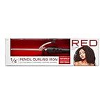 RED 1/4 Inch Thin Curling Iron, Pen
