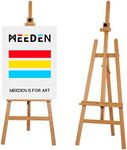 MEEDEN Easel Stand for Painting, Solid Beech Wood Easel, Painting Easel for Adults, Adjustable Art Easel from 57-76", Hold Canvas up to 43'', Natural