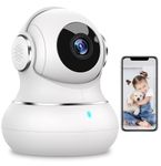 Little elf Indoor Camera - 2K Pet Camera, Baby Monitor with APP Controlled, Smart Motion & AI Crying Detection, Two-Way Audio, 360° Security Camera Indoor with IR Night Vision, Works with Alexa