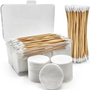 600PCS Round Gun Cleaning Patches and 200PCS Swabs - 800-Piece Rifle/Pistol Cleaning Kit for Precision Maintenance - Lint-Free Cotton and Super Absorbent Professional Supplies