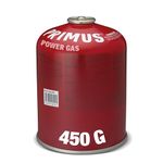 Primus Camping Gas Canister - Power Gas 1-Pack 100g / 230g / 450g - Standard Threaded Gas Canisters for Camping Stove - Mix of Isobutane & Propane Gas - EN417 Gas Cartridge for Camping Stove