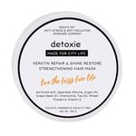 Detoxie Absolut Keraton Repair Hair Mask For Dry Or Dehydrated Hair, Nourishing, Hydrating, Controls Frizz & Improves Hair Health & Shine, Hair Spa for Women & Men, Grapeseed Extract, Argan Oil, Almond Oil, Nourished & Shiny Hair, Soft Texture, Suitable for All Hair & Scalp Types | 100 g