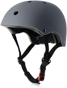 OUWOR Adult Skateboard Bike Helmet for Men and Women, Lightweight Adjustable, Multi-Sport for Bicycle Skate Scooter (Gray, Large)