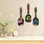 Artvibes Birds Floral Art Wooden Wall Hanging Decoration Items for Home | Bedroom | Mdf Designer Decorative Artwork for Living Room | Gifts | Stylish Modern Decor Item for Hall (WH_11006N) (Set of 3)