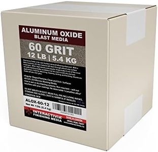 #60 Grit Medium Aluminum Oxide - 12 LBS - Sand Blasting Abrasive Media for Sandblasters, Sandblast Guns and Blast Cabinets