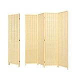 Multigot Folding Room Dividers, 4 Panel Bamboo Privacy Screen, Portable Partition Wall for Bedroom Living Room Office