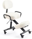 DR.LOMILOMI Ergonomic Kneeling Chair with Backrest, Improve Posture, Thick Cushions, Locking Wheels for Home & Office, AKONI 512