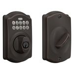 Schlage BE365VCAM716 Camelot Keypad Deadbolt, Aged Bronze