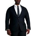 Haggar Men's Smart Wash Performance Classic Fit Big &Tall Suit Separates-Pants & Jackets, Black - Jacket, 58