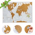 Scratch The World® Travel Map - 59 (w) x 42 (h) cm - Maps International - 50 Years + of map Making - Most Detailed Map Gift - Updated 2025