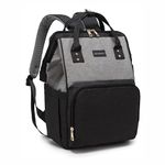 motherly 18 liter Stylish Babies Diaper Bags for Mothers for Travel | 6 Month Warranty (Black & Gray)