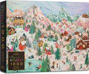 Elena Essex Jigsaw Puzzle - Alpine Holiday / 1000 piece jigsaw puzzles for adults/jigsaw puzzles for adults 1000 / fun winter landscape scene christmas puzzle/Size 70x50cm