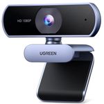 Ugreen Hd Webcam With Microphone,1080P30Fps Web Camera,Clear Stereo Audio,Plug And Play,Hd Auto Light Correction,85° View Usb Video Webcam For Live Streaming,Conferencing,Video Calling,Gaming-Optical