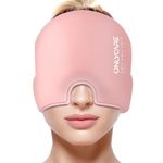 ONLYCARE Migraine Relief Cap Headache Relief Hat ice hat for Migraine Reusable Gel Ice Pack for Headache, Cold Therapy Cooling Ice Pack Migraine Cap Headache Hat Pink