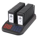 LOUKIENE Restaurant Pager System, 20 Beepers, Wireless Calling System Customers Waiting Beepers for Queue in Restaurants Food Truck Churches Hospital Hotel Bar Eatery with Vibration Flash and Buzzer