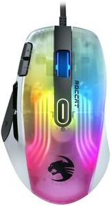 Roccat Kone XP - Gaming-Maus mit 3D-Beleuchtung und optischem Sensor mit 19.000DPI, Krystal 4D-Mausrad, Multi-Button-Funktionalität und AIMO RGB-Beleuchtung, weiß