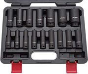 US PRO by Bergen 16pc 1/2'' Dr 6-Point European Deep Impact Socket Set B1340