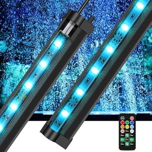 fishkeeper Aquarium LED éclairage Aquarium air Bubble Light rampe à bulles d'air multicolore Bubble Light lumière ambiante pour aquarium 3W