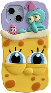 Ultra Thick Soft Silicone 3D Cartoon Phone Case for Apple iPhone 11 iPhone11 Yellow Animation Anime Character Ocean Sea Cute Lovely Fun Cool Kids Girls Boys Women