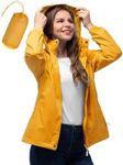 33,000ft Women's Rain Jacket Waterproof Lightweight Packable Raincoat with Hood for Golf Hiking Travel Windbreaker