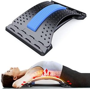 MINOLL Back Stretcher for Lower Back Pain Relief, 3 Level Adjustable Lumbar Back Cracker Board, Back Cracking Device, Back Massager for Scoliosis, Spine Decompression