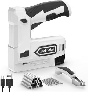 Bielmeier Electric Staple Gun, 2 in 1 Electric Stapler Tacker 4V Cordless Brad Nailer Kit, Battery Powered Nail Gun for Upholstery, Carpentry, DIY with Staple Remover, 1600 Pcs Staples and Nails