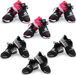 6 Pairs Dance Shoe Socks on Smooth Floors Over Sneakers,Shoe Cover Dancing Shoe Sliders Dancers Turning Socks Protect Knees, Black, One Size Short