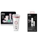 Braun Epilator Silk-épil 9-9-985 + Facial Hair Removal for Women | Mini Hair Remover