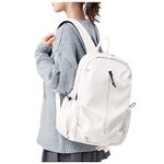 Lightweight Backpack for School Classic Backpack for men women Unisex Bookbag Water Resistant Casual Daypack Rucksack for Business Work College Travel,Off White v13