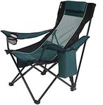 Kijaro Folding Portable Sling Camping Chair with Cooler, Cayman Blue Iguana