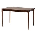 Baxton Studio Sherwin Mid-Century Modern Walnut Brown Finished Wood Dining Table