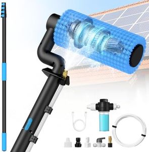 Purivanta Electric Solar Panel Cleaning Brush, 20FT Pole, 2 Rotating Speed