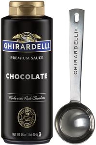 Ghirardelli Chocolate Sauce, 16 Ounce Squeeze Bottle with Ghirardelli Stamped Barista Spoon