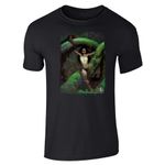 Cat Girl by Frank Frazetta Art Black M Graphic Tee T-Shirt for Men