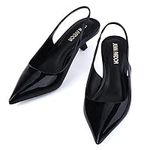 JENN ARDOR Black Heels for Women Ki