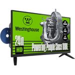 Westinghouse 24 Inch TV with DVD Player Built in, HD LED Small Flat Screen Non-Smart Television DVD Combo, RV Camper, Works with Fire Stick, Roku, Apple TV, TiVo, Xumo, and Streaming Devices.