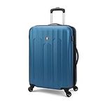 SWISSGEAR Chrome Medium Luggage 24 inch - Hardside Expandable Spinner Luggage, Blue