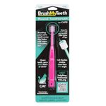 Brush My Teeth Adult Cat Manual Toothbrush Round Soft Pet Toothbrush, Multi-Color, 1 Count (10605)