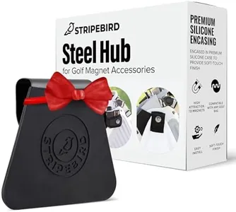 Stripebird - Golf Steel Hub for Magnetic Accessories (Stealth Black) - Golf Bag Attachment for Magnetic Products - Easily Access Magnetic Golf Accessories from Your Golf Bag (Black)