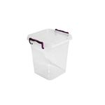 Easy Shopping® Clear Plastic Storage Box Lid Clip Locking Office Home Kitchen Food Container Multi-Purpose (5L Deep Container)